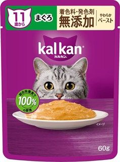 [カルカン]カルカン パウチ 11歳から やわらかペースト まぐろ 着色料･発色剤 無添加 60g