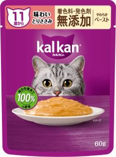 [カルカン]カルカン パウチ 11歳から やわらかペースト 味わいとりささみ 着色料･発色剤 無添加 60g