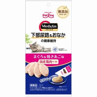 [ペットライン]メディファススナック 下部尿路&おなかの健康維持 まぐろ&焼きあご味 48g(6g×8)