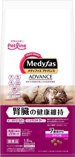 [ペットライン]メディファスアドバンス 腎臓の健康維持 7歳頃から チキン味 1.5kg(250g×6)