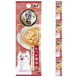 [ペットライン]懐石 かつお節添え 鶏の旨だしスープ風 80g(20g×4連)