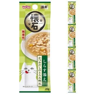 [ペットライン]懐石 しらす添え かつおだしのとろみ椀風 80g(20g×4連)
