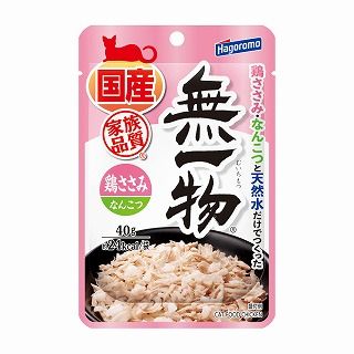 [はごろもフーズ]無一物パウチ 鶏ささみ&なんこつ 40g