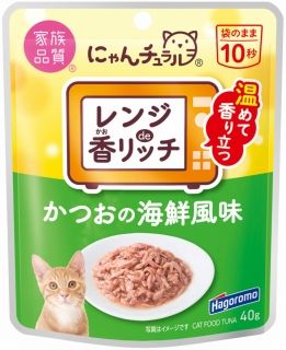 [はごろもフーズ]にゃんチュラルレンジde香リッチ かつおの海鮮風味 40g