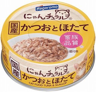 [はごろもフーズ]にゃんチュラル かつおとほたて 70g