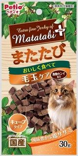[ペティオ]またたびプラス 毛玉ケア キューブタイプ ササミ 30g