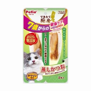 [ペティオ]できたて厨房 蒸しかつお 7歳からの健康ケア 2本入