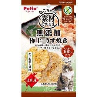 [ペティオ]ねこちゃんの素材そのまま 無添加極上うす焼き かつお節と貝柱 3g
