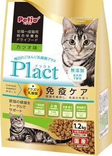 [ペティオ]プラクト キャット ドライフード 幼猫~成猫用 カツオ味 1.2kg