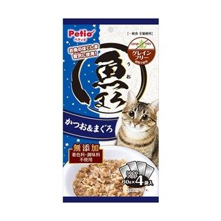 [ペティオ]魚まろ かつお&まぐろ 60g×4袋入
