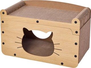 [ペティオ]猫用おもちゃ くつろげる ねこまどつめみがきハウス