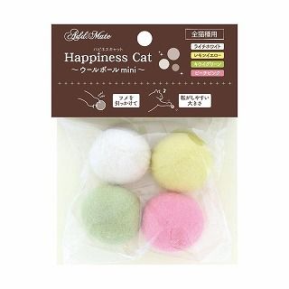 [ペティオアドメイト]Happiness Cat ウールボールmini 4個入セット