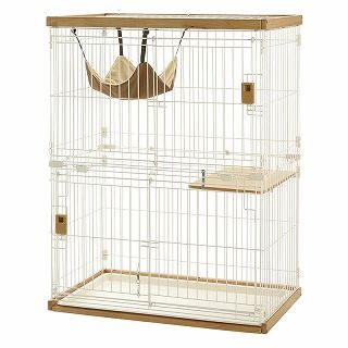 [リッチェル]木製お掃除簡単キャットサークルS ライトブラウン