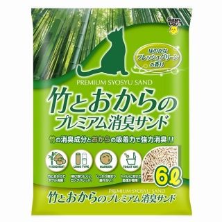 [スーパーキャット]竹とおからのプレミアム消臭サンド 6L