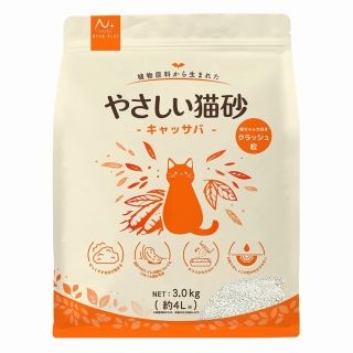 [スーパーキャット]やさしい猫砂 キャッサバ クラッシュ粒 3.0kg