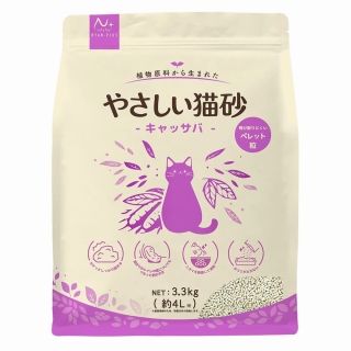 [スーパーキャット]やさしい猫砂 キャッサバ ペレット粒 3.3kg