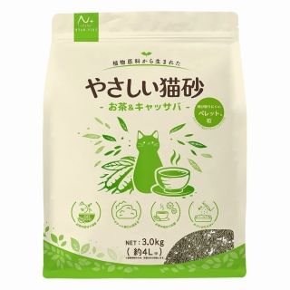 [スーパーキャット]やさしい猫砂 お茶&キャッサバ ペレット粒 3.0kg