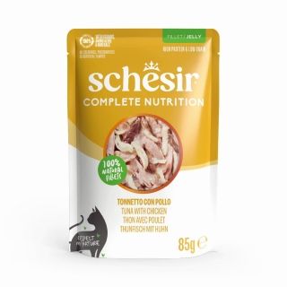 [Schesir]シシア パウチ ツナwithチキン 85g