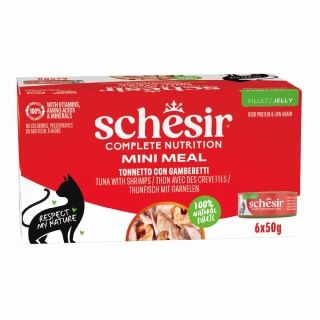 [Schesir]シシア マルチパック ツナwithエビ 50g×6個