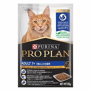 [ネスレ]プロプラン キャットパウチ 7歳以上の成猫用 やわらかチキン グレービー仕立て 85g